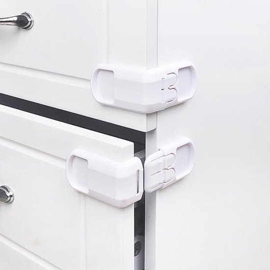 4-pack självhäftande barnskyddsskåp/lådlås