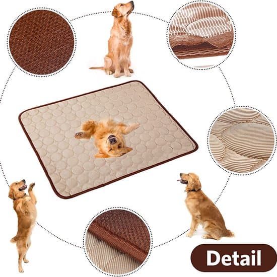 Køletæppe til kæledyr (egnet til katte og hunde) | 100 x 70 cm Brun | Plus Size