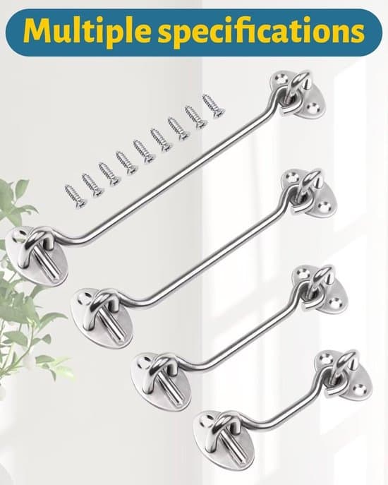 Kroklås i rostfritt stål - 2-pack - 7,5 cm - Hållbar