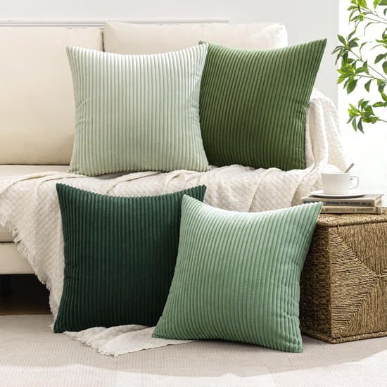 Fløjlsbukse pudebetræk - 4-delt sæt - Blød polyester - 40x40 cm