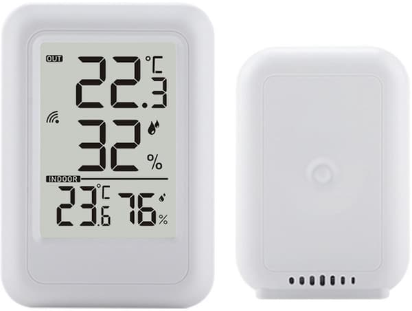 Trådlös väderstation för inomhus/utomhus - Digital termometer/hygrometer