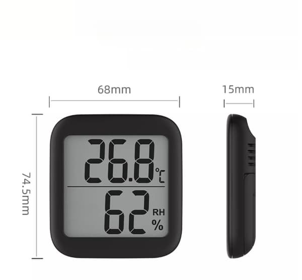 3-pak LCD digitalt termometer og hygrometer med foldbar stander