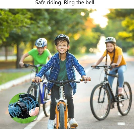 Cykelklokke - Klassisk aluminium sprød ring - 22mm diameter - Sort
