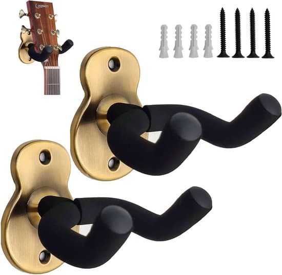 Gitarrställ - Universellt Gitarrställ - Väggmonterat Gitarrställ - Väggfäste - Väggkrok - Metall Gitarr Väggfäste - 2 Metallkrokar