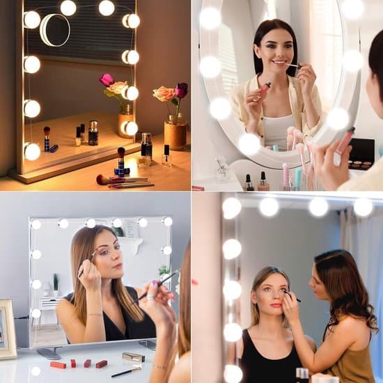 Dæmpbare LED-spejllys med 3 farver til makeupspejle
