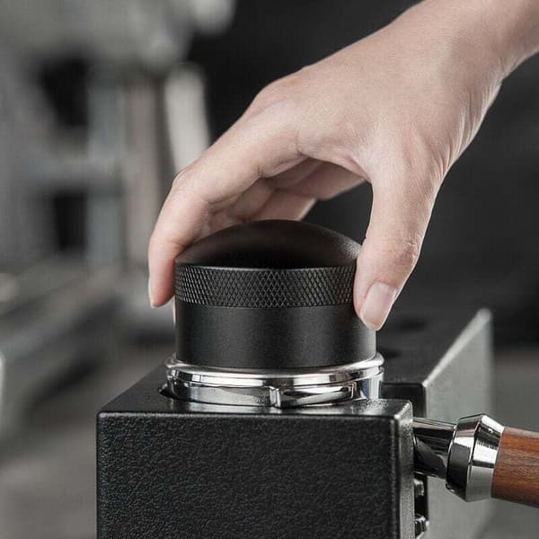 Espressodispenser, espressodispenser med base, espressodispenser i rustfrit stål, justerbar dybdenåledispenser (58 mm).