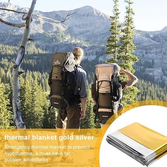 3-pack 210x160cm Guld/Silver Nödöverlevnadsfilt