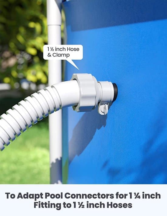 Poolslangkopplingar - Slanganslutningar - Poolunderhåll - Universalstorlek - 2-pack - Silver