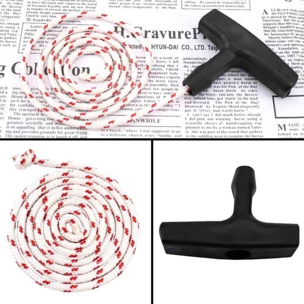 Kopplingsdriven gräsklippare rekylstartrep, inkluderar 3 startrep, gräsklippartillbehör.