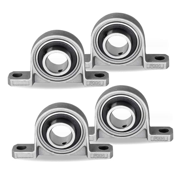 Lejehus, fire 20 mm lejer med støtte, kuglelejer af zinklegering.