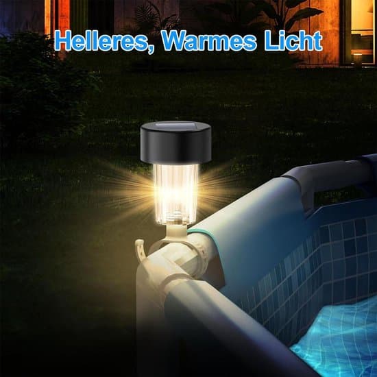 Poolbelysning - 6-delat set - Solar LED - Vit/Silver