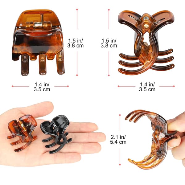 4-pack hårklämmor, lämpliga för kvinnor och flickor.