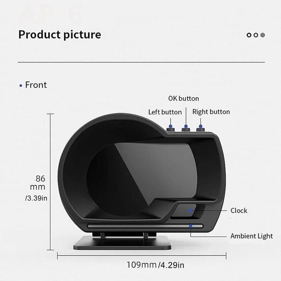 Universal bil Head-Up Display med GPS og OBD2 Dual Mode Speedometer