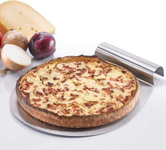 Kage- og pizzaspade, diameter: 32 cm, rustfrit stål, sølv