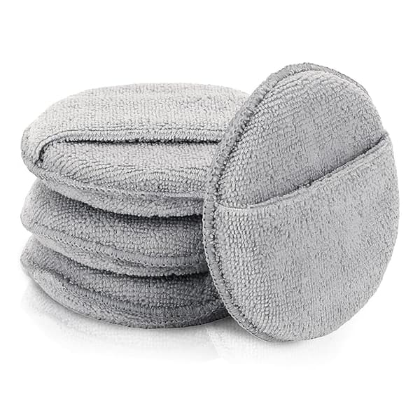 4-pack högdensitetssvamp för bilvaxning (grå)