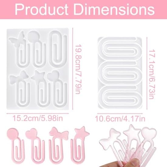 Silikonbokmärkesformar - 2-pack - 9-hålsformar