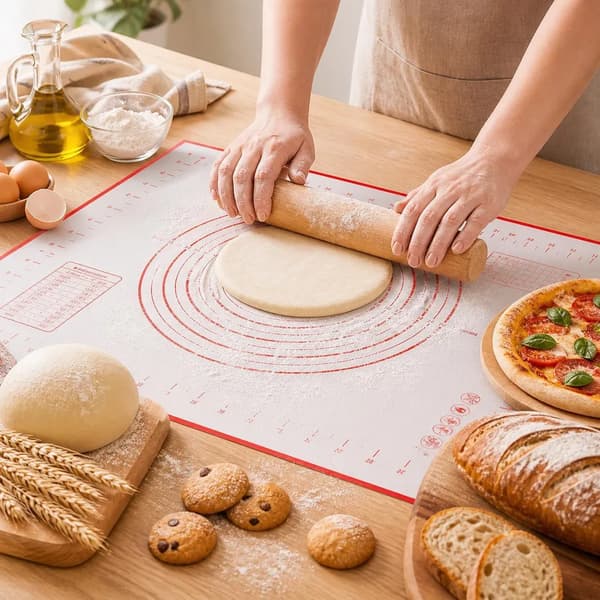 Silikone bageunderlag 40x30 cm – non-stick, skridsikkert med mål