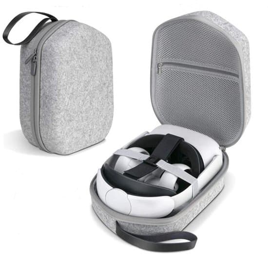 Stor, robust bæretaske til Oculus Quest 2 headset - Grå