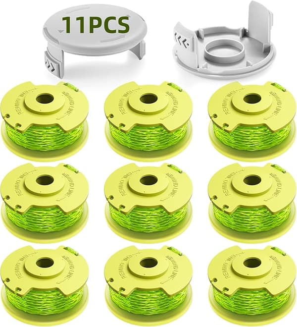 Ryobi One Plus+ AC80RL3 11ft 0.080\" Trimmerspole 9-pack Linor 2 Kapslar