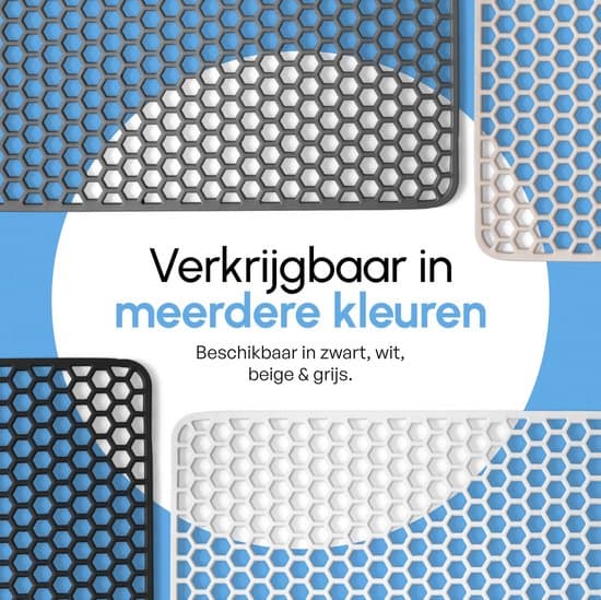 Vaskemåtte - rektangulær - bordskåner - sort - 34,5 x 34,5 cm