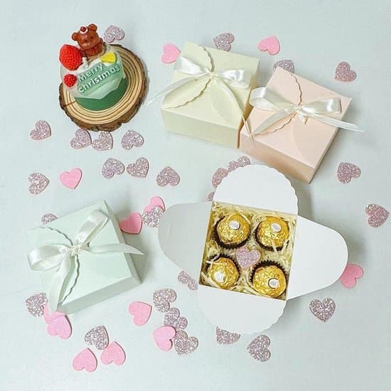 30-pack små presentaskar med band - 9 x 9 x 5 cm - Kartongaskar för DIY-presenter - Bröllopsfester, födelsedagar