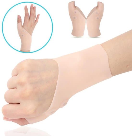 Tum- och handledsstöd i silikon, 2-pack, lindrar artritsmärta och tryckstukningar