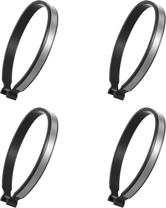 4-pak universelle reflekterende cykelbukseclips (grå)