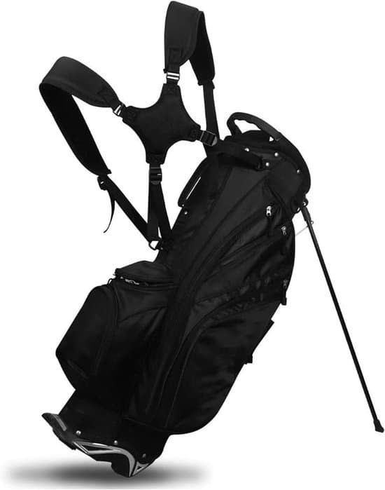 Yleiset säädettävät kaksoisolkaimet golfbägeille - pehmustetut ja vedenpitävät.