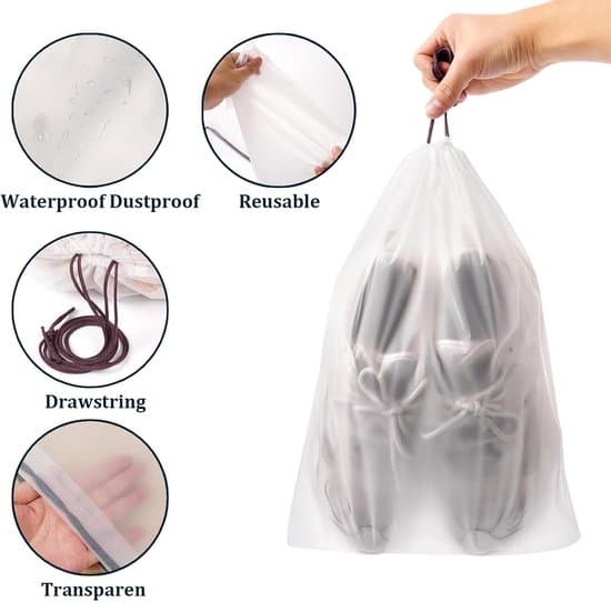 Reseskoväskor - 30-pack - 30 x 40 cm - Vit