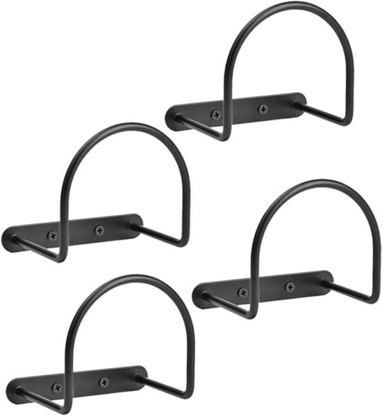 Hatteholder - Hatteophæng - Hatteudstilling - Robust metalkonstruktion - 4 kroge - Sort