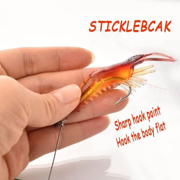 Fiskemadding, 6 stk., 7 cm, PVC-materiale.