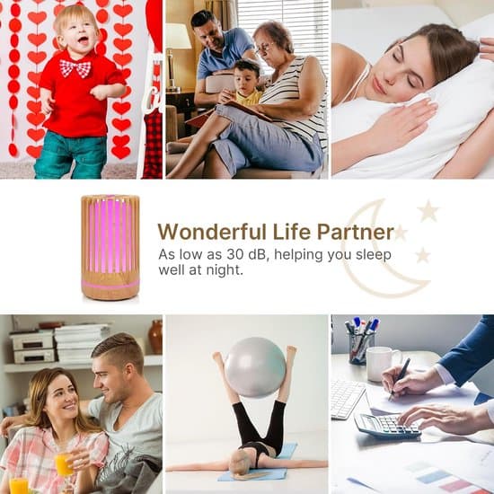 Æterisk Olie Diffuser, 200 ml Aroma Diffuser med 7-farvet LED og Automatisk Slukning.