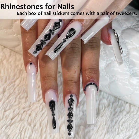 Nagelkonstdekorationsmaterial - strass - heta strass - kläddekorationspress heta strass-set - Set 3