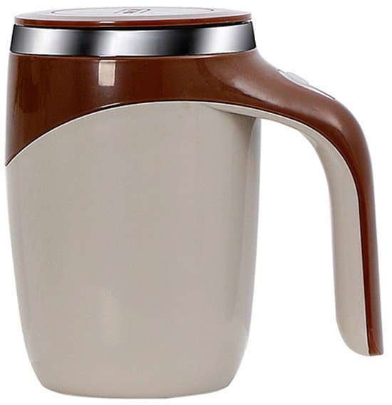 Självrörande Mugg, Magnetisk Elektrisk, 380ml, Kontor/Resa, Brun