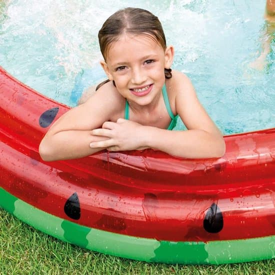 3-ringad vattenmelonpool - 168cm x 38cm för barn