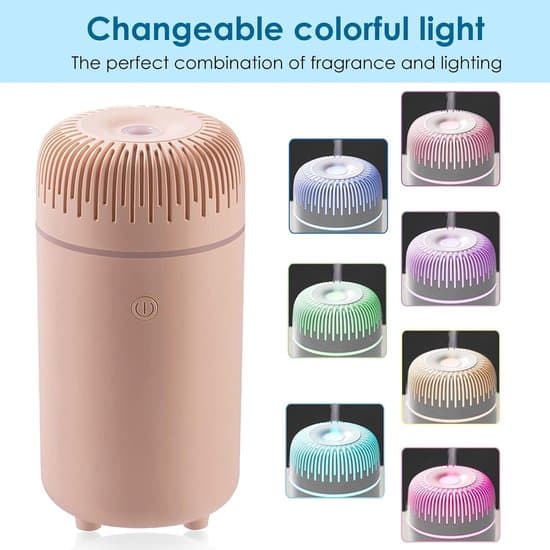 Bilmonteret aromaterapi luftfugter med USB, mini bærbar diffuser, pink