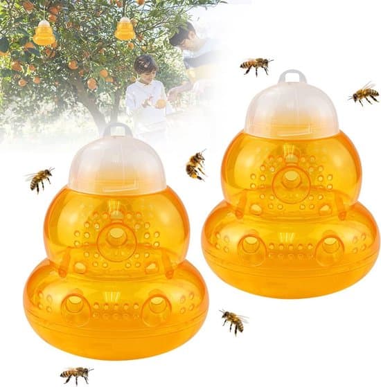 2-pack miljövänlig gul geting-/insektsfälla