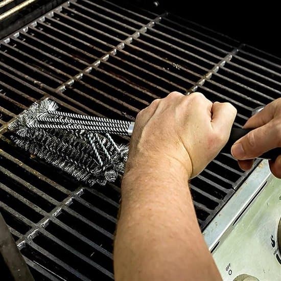 BBQ Grillbørste - Grillrenser - Grillrengøring - Rustfrit stål - 45 cm - Sort