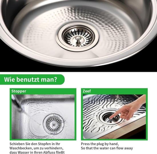 2-pack 80 mm diskbänkspropp i rostfritt stål