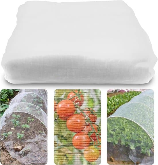 Finmasket insektnet til haveplanter - 3 x 6 meter