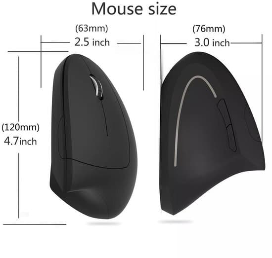 Sort USB-kablet ergonomisk vertikal optisk mus, velegnet til bærbare computere.