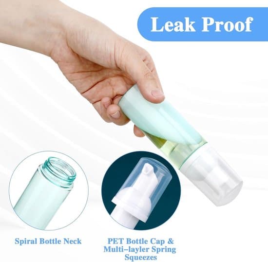 2-pack mini skummande handdesinfektionsflaskor, påfyllningsbara resestorlekar med pump