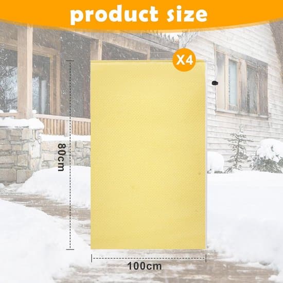 Frostsäkra växtskydd, 4-pack, vinterskydd, utomhusväxtskydd, 80x100 cm, benvit