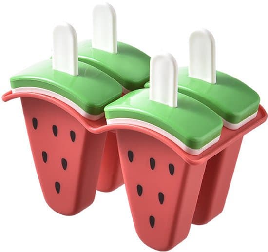 4 Stykker Silikone Ispindeform - Genanvendelig Ispindemaskine med Pinde til Sunde Sommertreats
