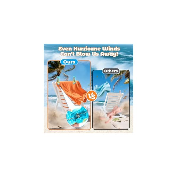 Strandhandduksklämmor i flip-flop-stil – 2-pack
