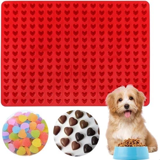 255-Mini hjerteformet silikoneform til bløde bolsjer/chokoladebønner/hundegodbidder