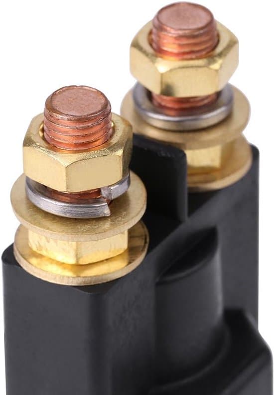 Automatiskt relä 12V DC 500A – Svart, normalt öppet, panelmontering