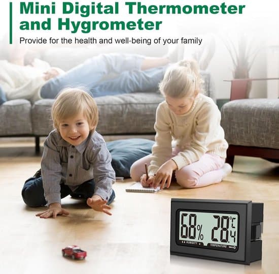 3-delt Mini Digital LCD Hygrometer & Indendørs Termometer Sæt med Batterier