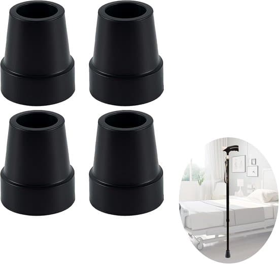 Et sæt med 4 19 mm gummihætter til vandrestave