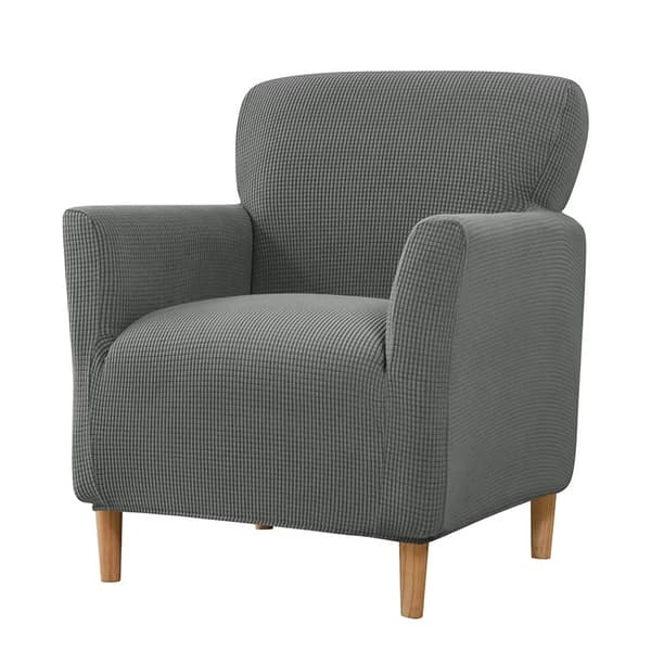 Högelastiskt Jacquard Fåtölj- & Sofföverdrag, Kattvänligt Möbelskydd (Grå)